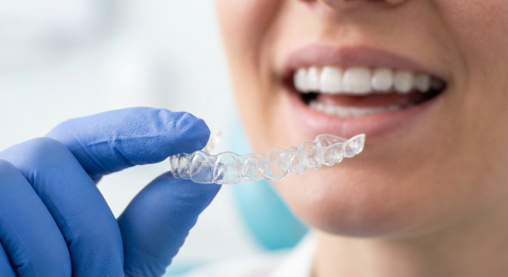 Invisalign clear aligner treatment options presented by a dentist at Yonge Wellesley Dental in Toronto